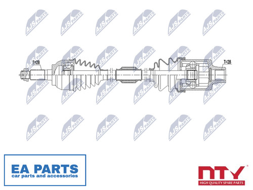 Drive shaft for mazda nty - 3,