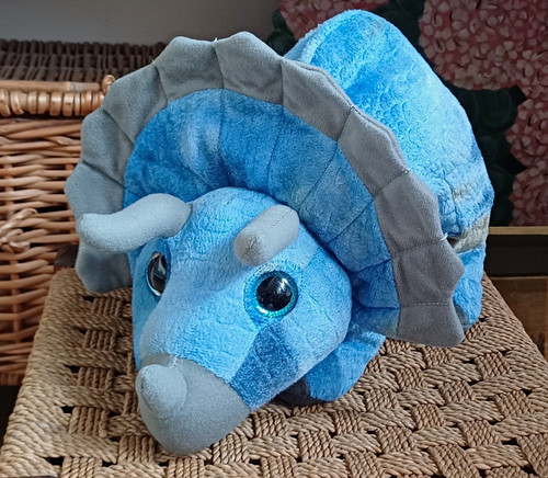 Large plush blue - plush, triceratops