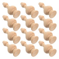 12 Pcs Carved Wooden Finials