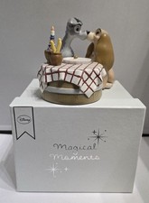 Lady And The Tramp Disney Magical Moments LOVE Kissing Eating Figurine Figure