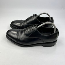 Samuel Windsor Mens Black Leather Oxford Shoes UK 10 Formal Dress Wedding Office