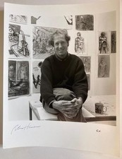 Peter Howson, Scottish Artist, large SIGNED photograph, circa 1989