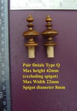 da type Q - Pair stained wood FURNITURE  clock FINIALS furniture DIY