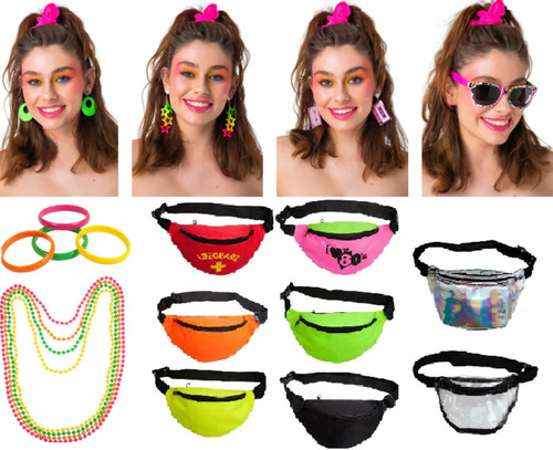 80s neon accessories adults - 80s,
