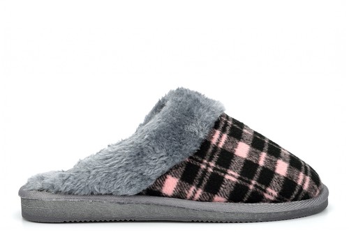 Womens tartan mule slippers - tartan,