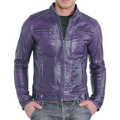 Men purple biker - men's, retro