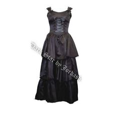 Ladies Darkstar Gothic Victorian Steampunk Corset Tiered Dress Size 10-16