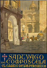 TT67 Vintage Santiago De Compostela Spain Spanish Travel Poster A4