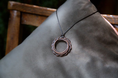 Handmade copper tensor pendant - handmade,