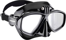 Cressi ACTION Cam Dive Mask Diving Snorkeling Swimming - Black, One-size