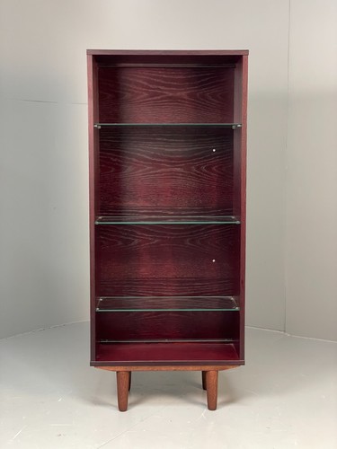 Vintage dark oak bookcase - vintage,