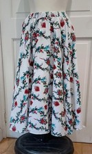 Elasticated Waist Tattoo Print Full Circle Skirt