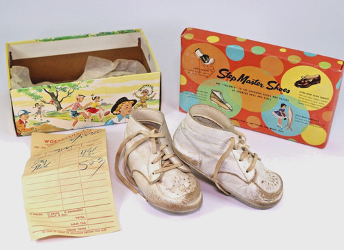 Vintage toddler baby shoes - vintage,