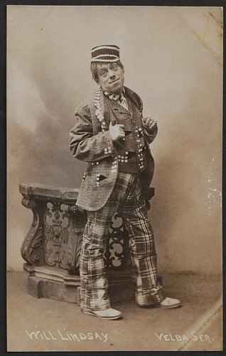 Music hall postcard - music,