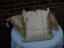 3 x BHS gold satin cushions