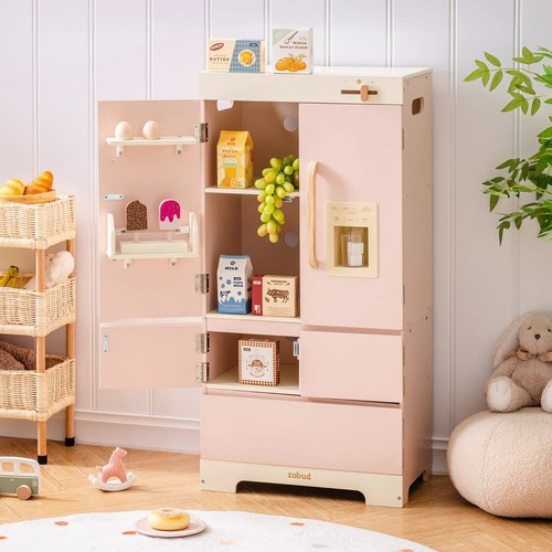 Robud wooden pink refrigerator - pink,