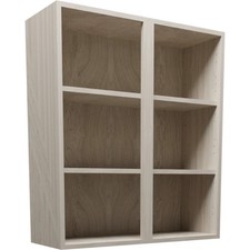 900mm High 800mm Matt Oak Kitchen Wall Unit Without Doors Fully Assembled