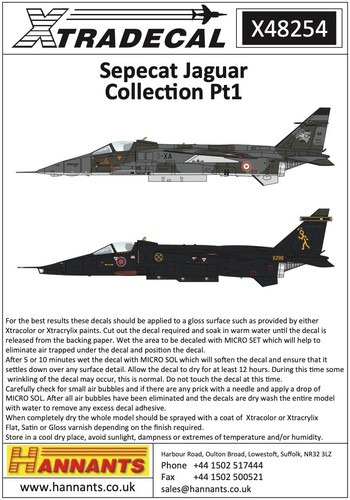 Xtradecal sepecat jaguar - 1/48,