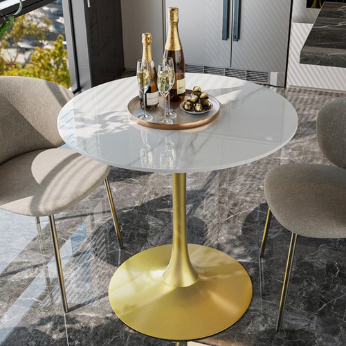 Large round marble dining - round,