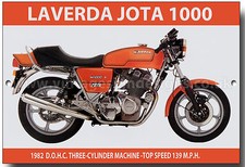 LAVERDA JOTA 1000 METAL SIGN.VINTAGE JAPANESE MOTORCYCLES,TRAIL BIKE.
