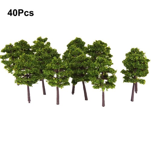 40pcs deep green model trees - deep,