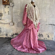 Antique Victorian Pink Silk