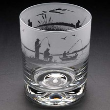 Fishing Whiskey Tumbler Glass