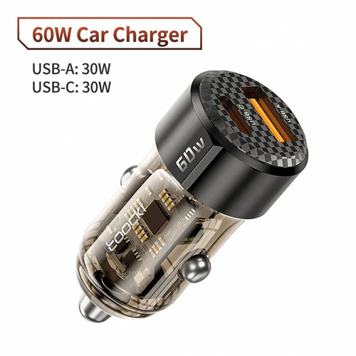 Fast car charger pd 3 - qc,