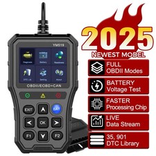 2025 YM519 OBD2  Auto Scanner, Code Reader, Battery Test, Erase Fault Codes