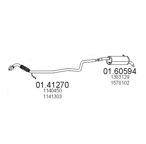 Exhaust centre and rear - and,