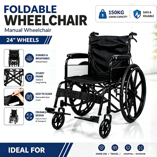Poriya folding wheelchair self - folding,
