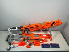 Nerf Accustrike Raptorstrike, Alphahawk & Falconfire Bundle + 20 New Darts - VGC