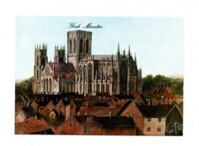Yorkshire - York Minster - 1985 Artist Drawn Postcard - Kevin Platt