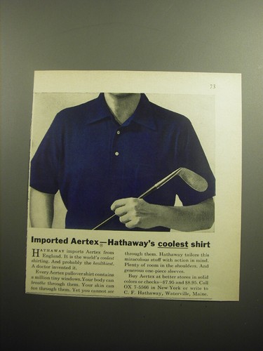 1958 hathaway aertex shirts - aertex,
