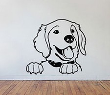 Show Dog Breed - Happy Golden Retriever - Vinyl Wall Decal
