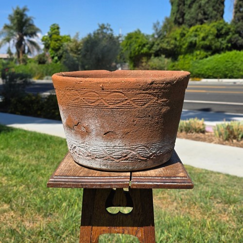 Vintage terracotta planter pot - vintage,