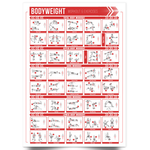 Bodyweight gym workout poster - bodyweight,