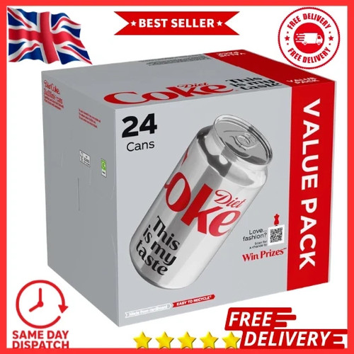 Diet coke soft drink - diet, cans