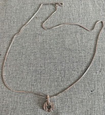 Pierre Lang Round Heart Pendant Necklace with Rectangular Chain Links 84cm Long