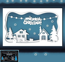 Merry Christmas Snow Scene