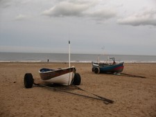 Photo 6x4 Boats on the beach at Marske Marske-By-The-Sea Local cobles dra c2008