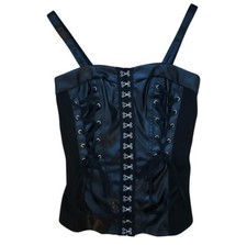 Vintage 90’s Black Pleather Tripp Nyc Corset Top