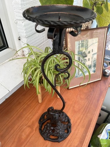 Cast iron pillar - iron, candle