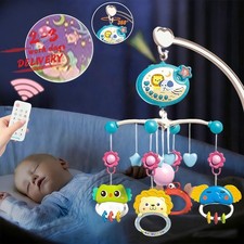 Baby Musical Crib Bed Bell Cot