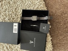 Paul Valentino Watch Graphite Mesh