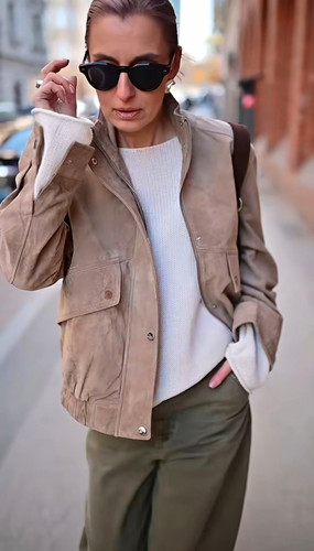Zara 100 suede - leather, jacket