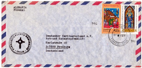 Chile 1983 mixed franking - chile,