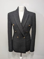Zara Tweed Black Jacket Double