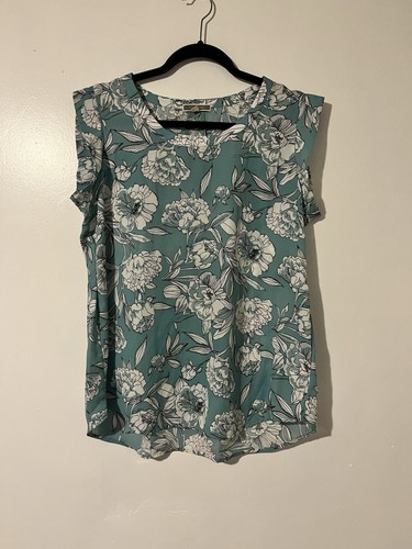Pleione sleeveless blue floral - sleeveless,