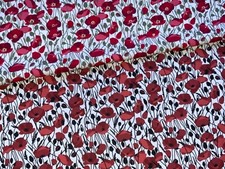 Poppy Floral Fabric  100%
